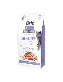 Brit Care Hipoalerjenik Kilo Kontrolü Ördekli ve Hindili Tahılsız Kısırlaştırılmış Kedi Maması 7kg