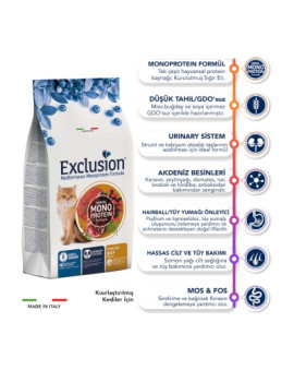 Exclusion Monoprotein Sığır Etli ve Narlı Düşük Tahıllı Kısırlaştırılmış Kedi Maması 12kg
