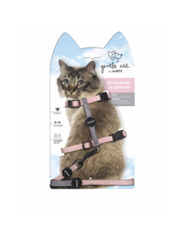 M-Pets Gentle Kedi Göğüs Tasması Seti 120cm (Pembe)