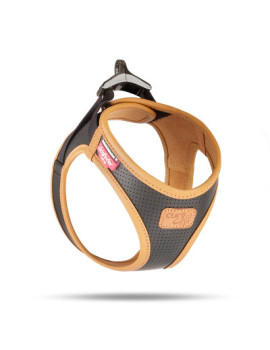 Curli Apple Leather Harness Köpek Göğüs Tasması 30,2x33,8cm (Siyah) [2XS]