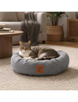 Petlebi Kedi ve Küçük Irk Köpek Yatağı 45x13cm (Gri)