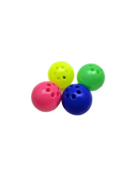 Zampa Zilli Delikli Top Kedi Oyuncağı 4cm (4'lü) (Karışık Renkli)
