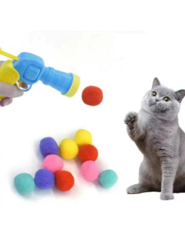 Rimba Peluş Top Atan Tabanca Kedi Oyuncağı 14cm (Karışık Renkli)