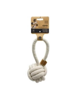 M-Pets Çekmeli Örgü Top Köpek Oyuncağı 11x11x17cm (Beyaz)